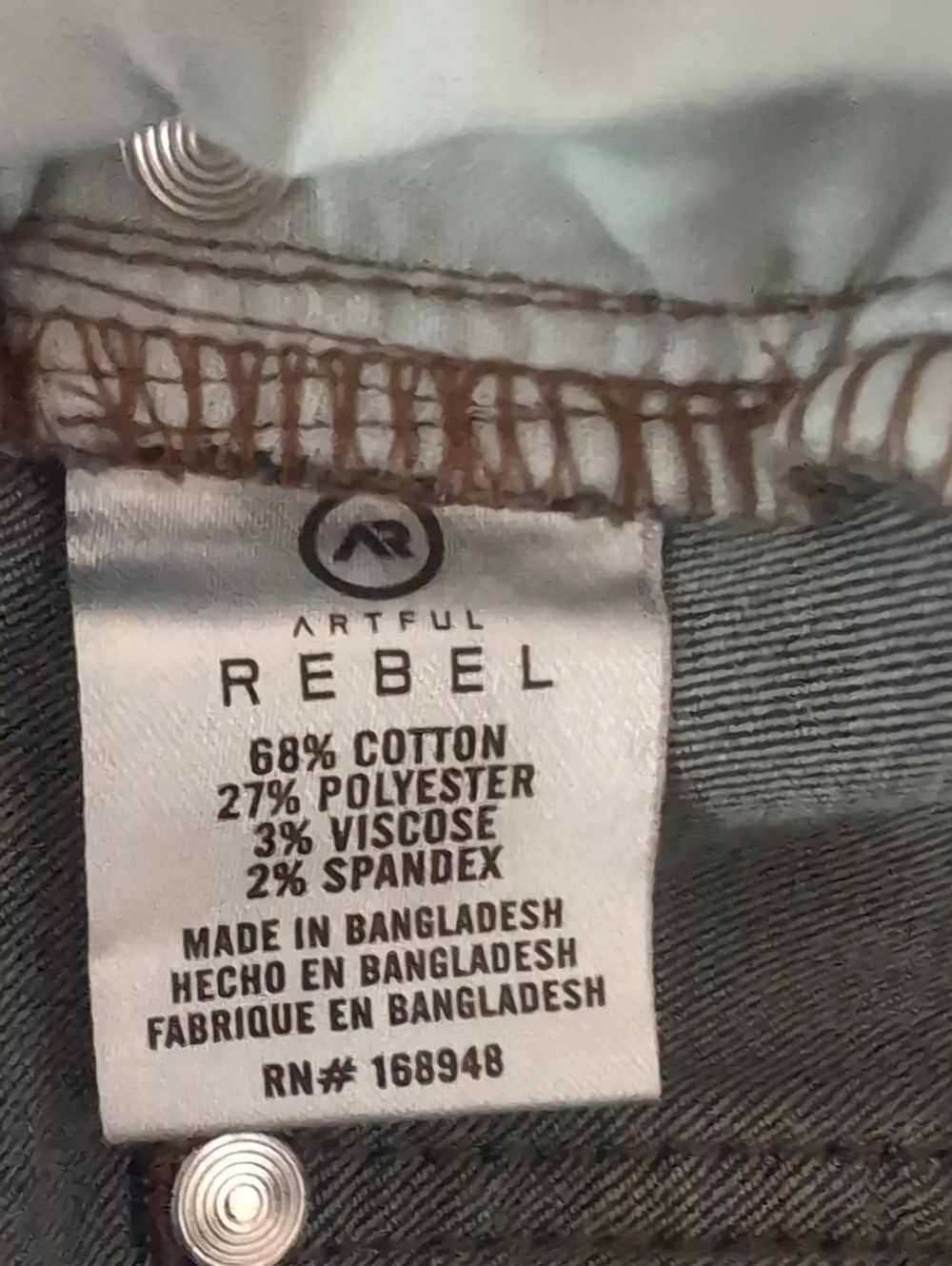 NWOT Sz 34/30 Artful Rebel Dark Wash Men’s Slim Fit Jeans